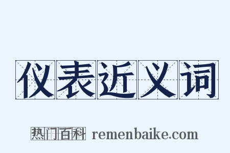 仪表近义词是什么意思的图片